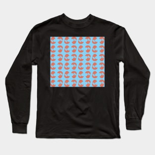 Peach &amp; Blue // Abstract Long Sleeve T-Shirt